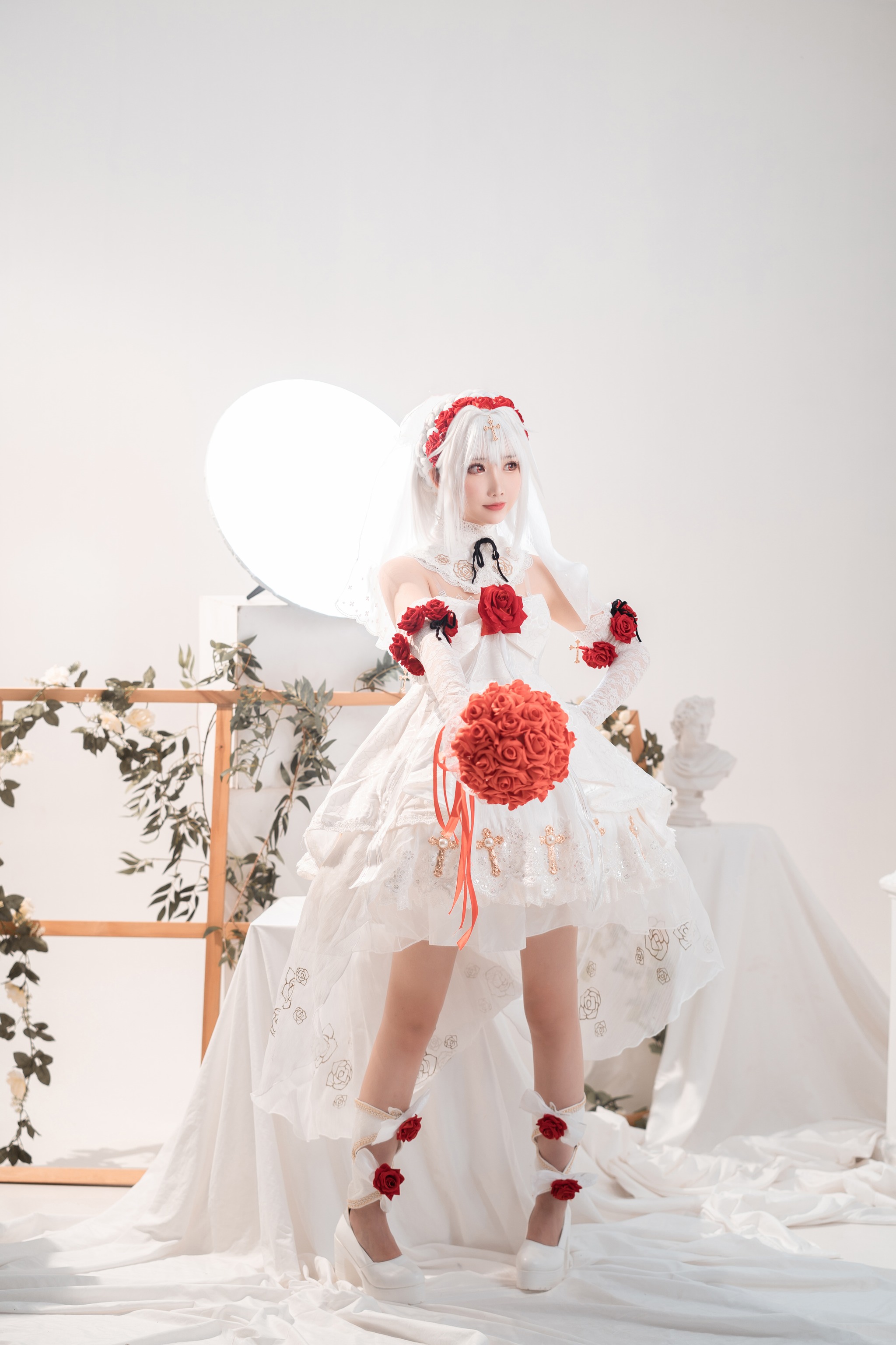 面饼仙儿 - NO.089 Coser面饼仙儿 德丽莎婚纱 [13P]-XikXak